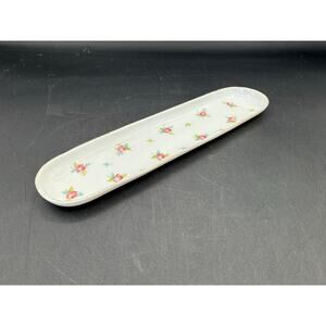 Vintage E.P. Allan Newport RI Small Floral decorated porcelain tray